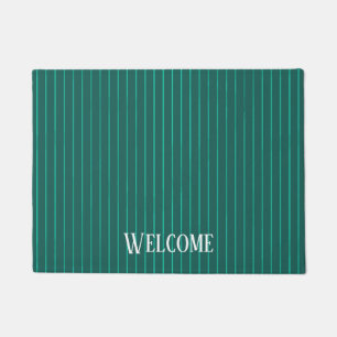Paillasson Teal pinstripes