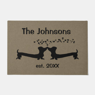 Paillasson Teckels mariés dans l'amour