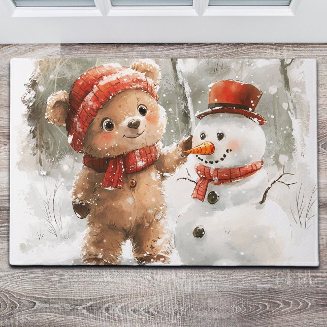 Paillasson Teddy Bear et Snowman (Créateur téléchargé)