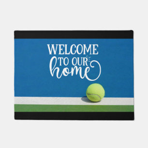 Paillasson Tennis ball sur le court bienvenue chez nous