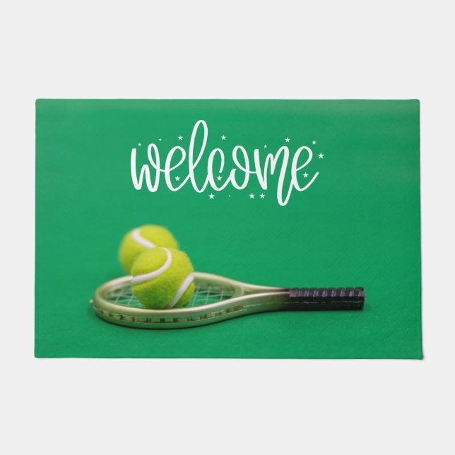 Paillasson Tennis ball sur pelouse bienvenue  (Devant)