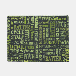 Paillasson Termes du tableau de bord du softball rapide