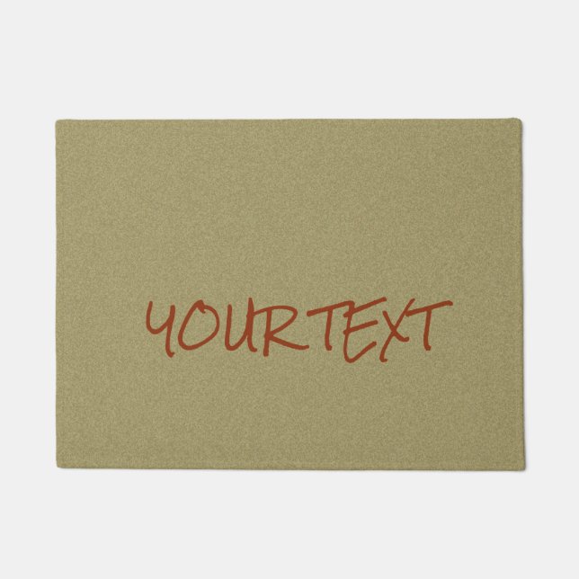 Paillasson Texte et couleur faits sur commande simples (Devant)