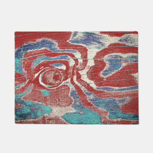 Paillasson Texture du noeud de grains de bois rustique en ble