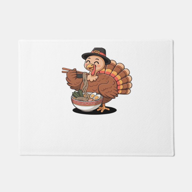 Paillasson thaiksgiving turkey eats ramen Oversize T-shirt (Devant)