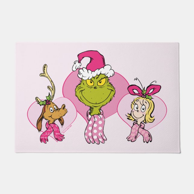 Paillasson The Grinch Crew in Pink Valentine's Portrait (Devant)