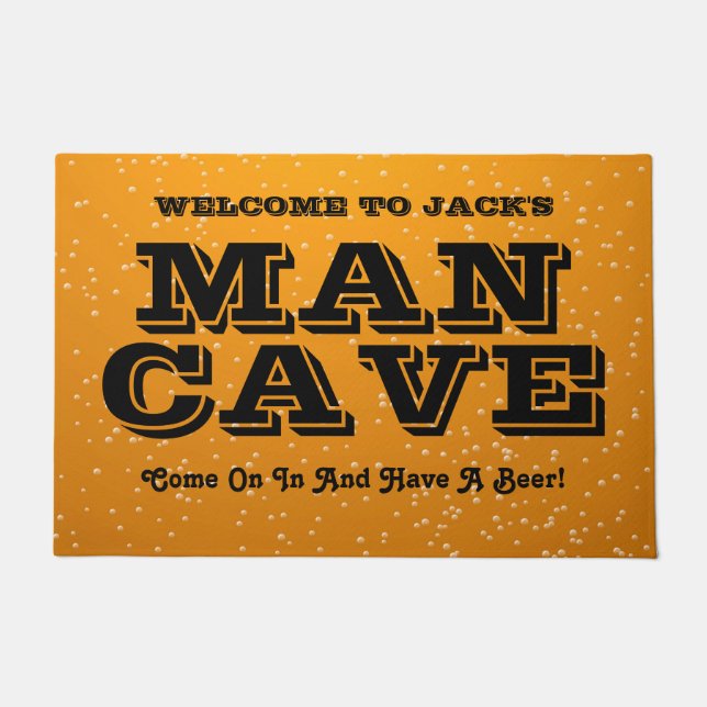 Paillasson Thème personnalisé de la bière Man Cave (Devant)