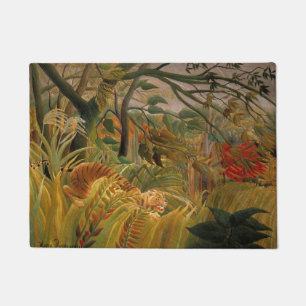 Paillasson Tigre dans une tempête tropicale par Henri Roussea