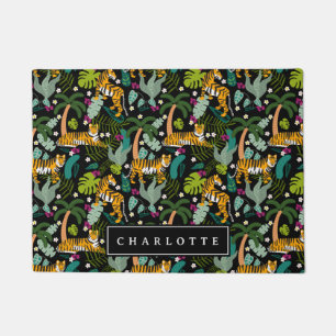 Paillasson Tigre tropical Jungle noire Safari Chats