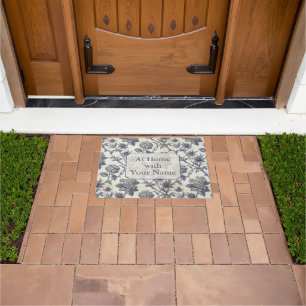 Paillasson Toile Botanique Hydrangea & Chardon de Mer sur m