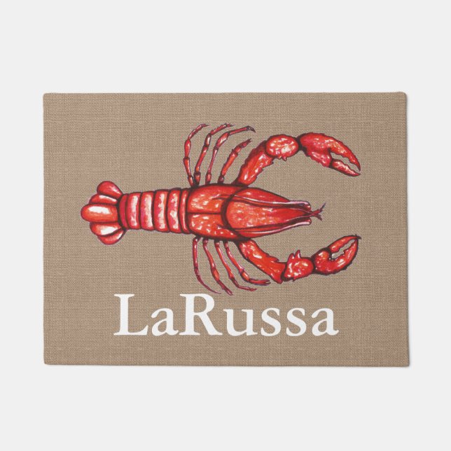 Paillasson Toile de jute de Faux d'écrevisses de la Louisiane (Devant)