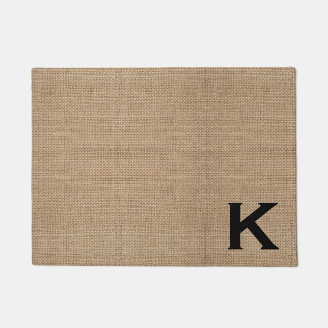 Paillasson Toile de jute de monogramme (Devant)