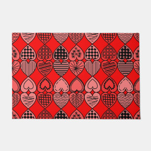 Paillasson Topsy Turvy Hearts 24" x 36" Porte Mat