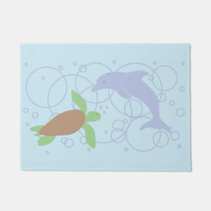 Paillasson Tortue de mer et dauphin