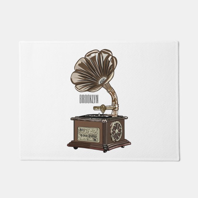 Paillasson Tourne-disque dessin animé (Devant)