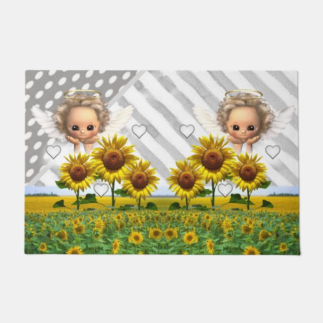 Paillasson Tournesol Angels Porte Mat (Devant)