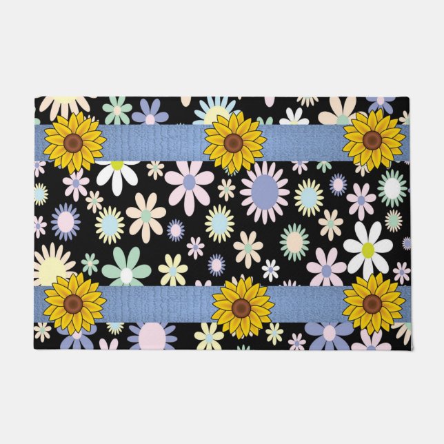 Paillasson Tournesol Floral Porte Mat (Devant)