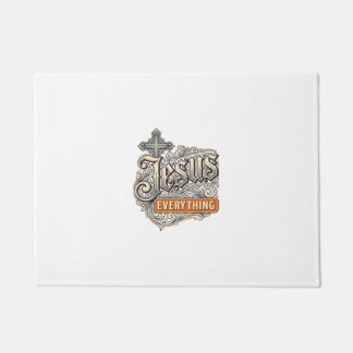 Paillasson Tout Jésus Vintage Typographie Chrétienne Design