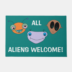 Paillasson TOUT L'AMUSEMENT mignon de conception d'aliens