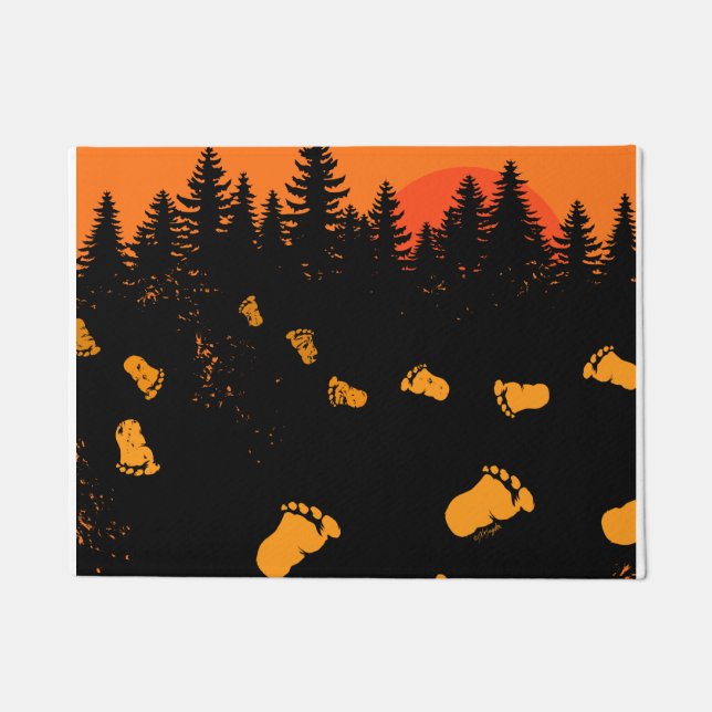 Paillasson Traces Bigfoot Au Coucher Du Soleil (Devant)