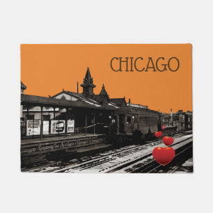 Paillasson train de Chicago CTA à la photo vintage de la