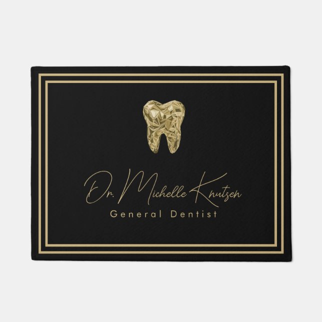 Paillasson Trendy Dentist Professional Dental Black Gold (Devant)