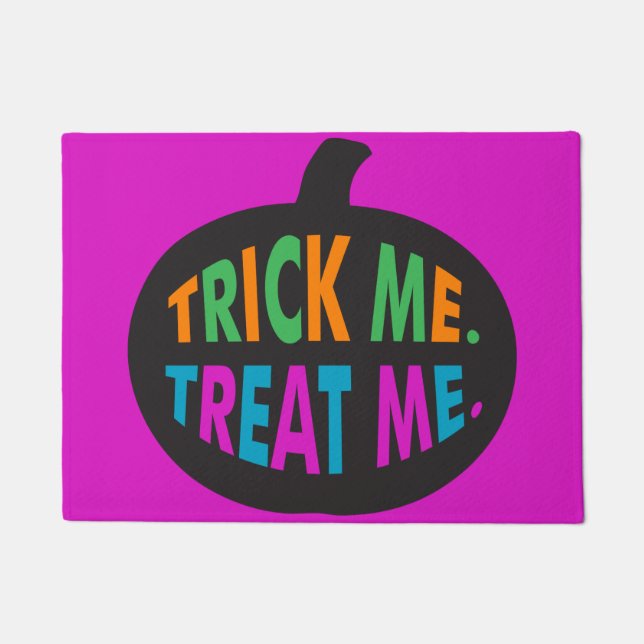 Paillasson Trick Me Traite, Halloween Multi-Couleur (Devant)
