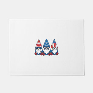 Paillasson Trio de gnomes patriotiques dessin de t-shirt vint