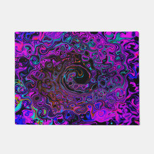 Paillasson Trippy Black et Magenta Retro Liquid Swirl