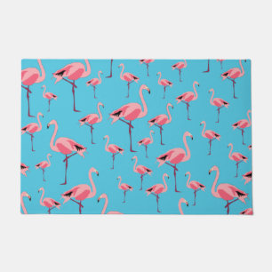 Paillasson Tropical Summer Pink Flamingo Pattern