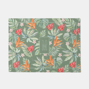 Paillasson Tropics Fleur et Imaginaire de feuillage avec Mono
