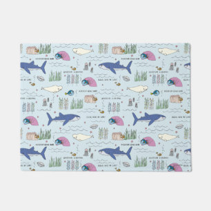 Paillasson Trouver le Motif Dory Blue Cartoon