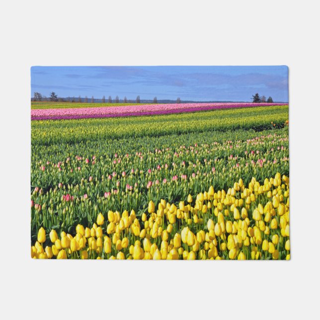 Paillasson Tulipes à ressort colorées (Devant)