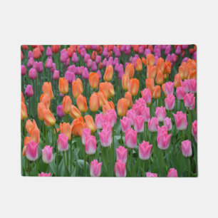 Paillasson Tulipes roses et oranges de ressort