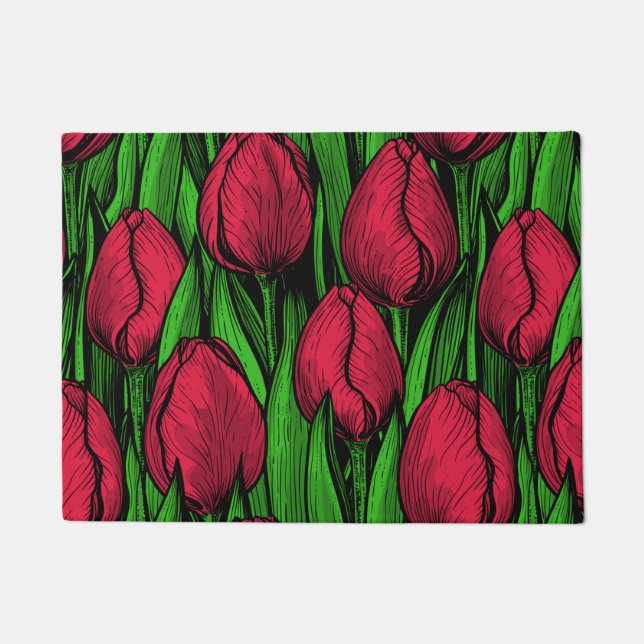 Paillasson Tulipes rouges (Devant)