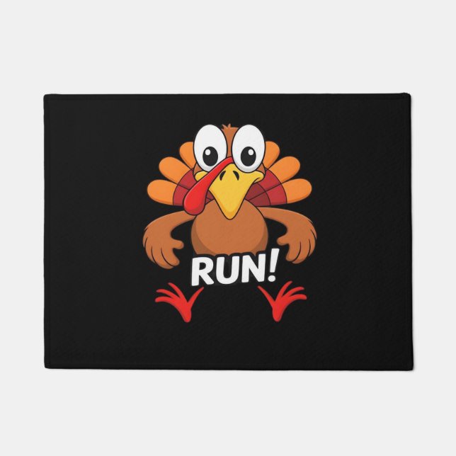 Paillasson Turquie courir Thanksgiving en T-shirt classique (Devant)