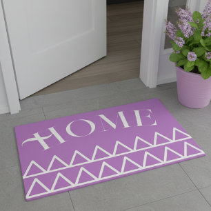 Paillasson Typographie de maison moderne et géométrique viole