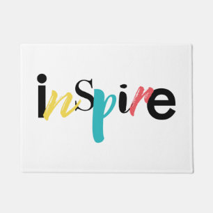 Paillasson Typographie moderne, créative et joyeuse d'Inspire
