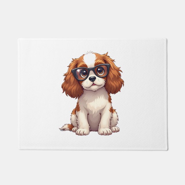 Paillasson Un chien mignon, le roi Charles Spaniel (Devant)