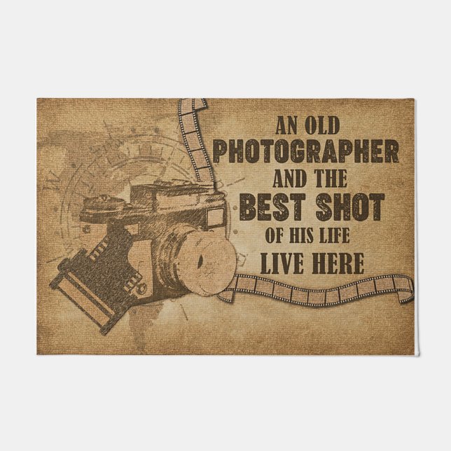 Paillasson Un Vieux Pornatte Photographe, Photographe Retro (Devant)