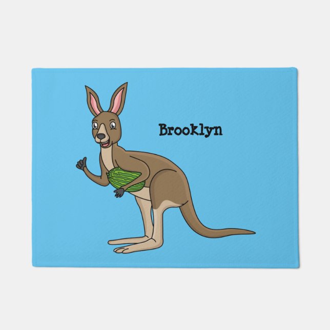 Paillasson Une jolie illustration de kangourou australien (Devant)