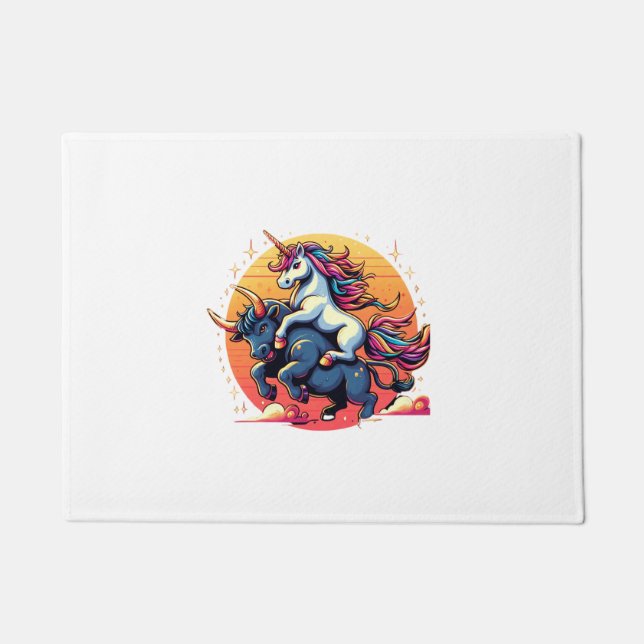 Paillasson Unicorn équitation Bull Boys Filles Hommes Femmes  (Devant)