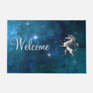 Paillasson Unicorne céleste personnalisable