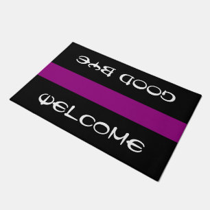 Paillasson Uniquement Stripes plum lilac + votre arrière - pl