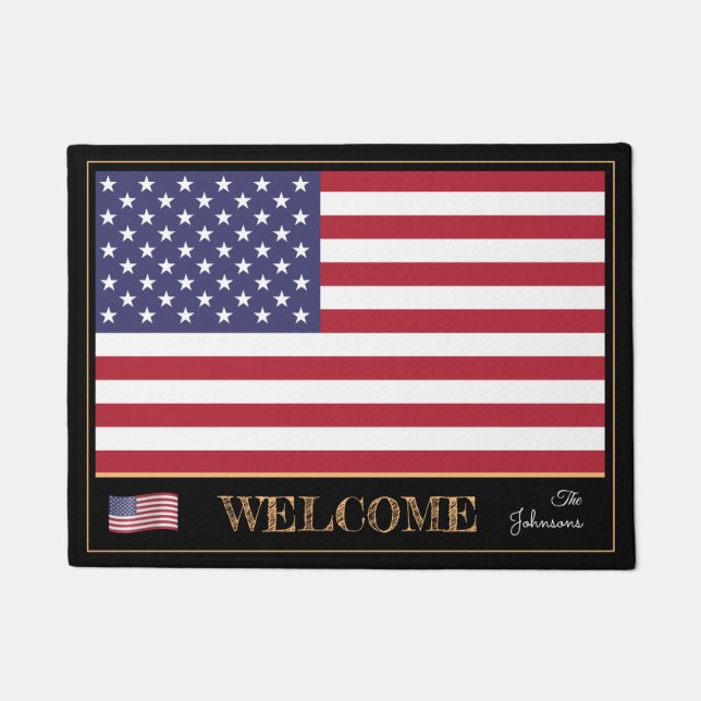 Paillasson USA & American Flag - Etats-Unis - mats / sports B (Devant)