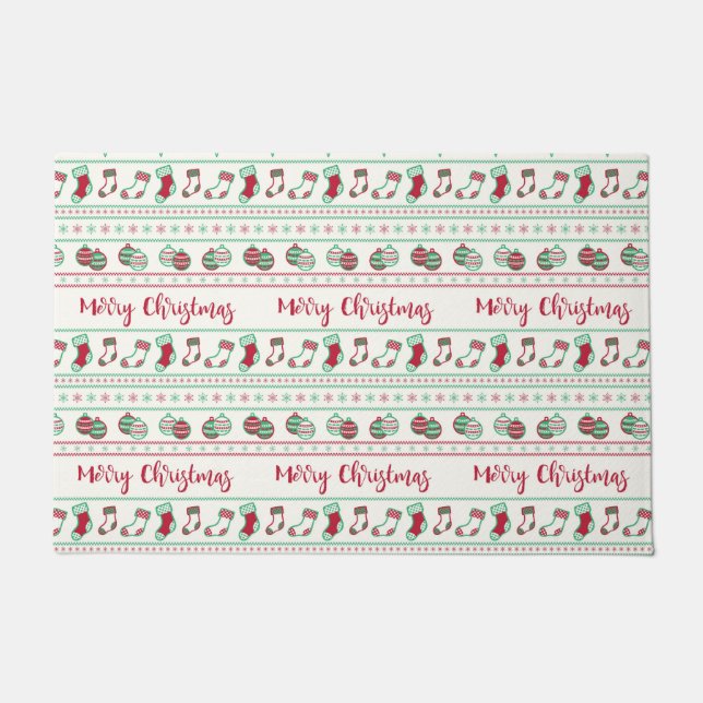 Paillasson Vacances Motif de Noël moche (Devant)