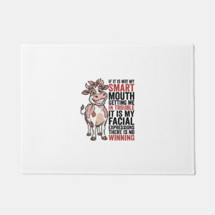 Paillasson Vache mignonne insolente graphique vintage Smart M