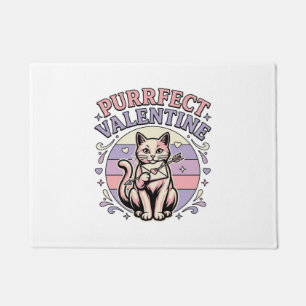 Paillasson Valentin chat parfait Amour de la Saint-Valentin V