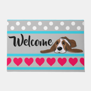 Paillasson Valentine Basset Hound