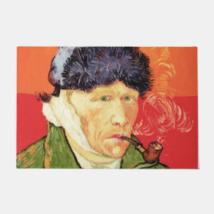 Paillasson Van Gogh - Autoportrait avec oreille et tuyau en b